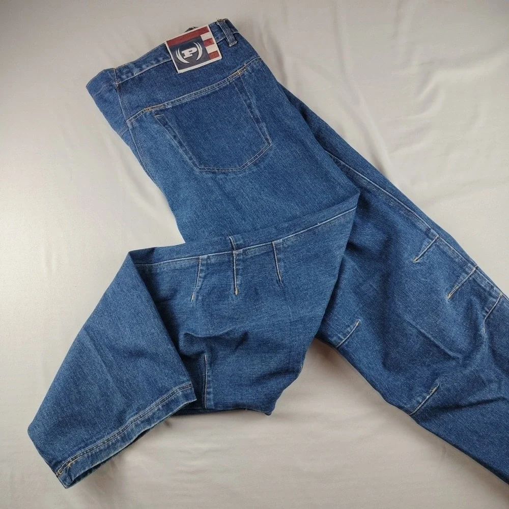 Vintage Y2K Phat Farm Jeans Men's 44x32 Denim Baggy Hip Hop Streetwear Logo EUC